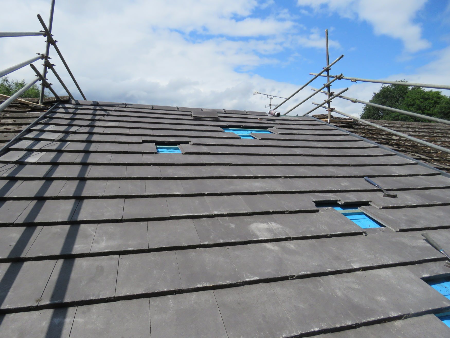 Natural slate roof repair in Padstow